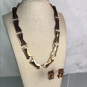 Vintage Renoir Geometric Necklace & Earrings